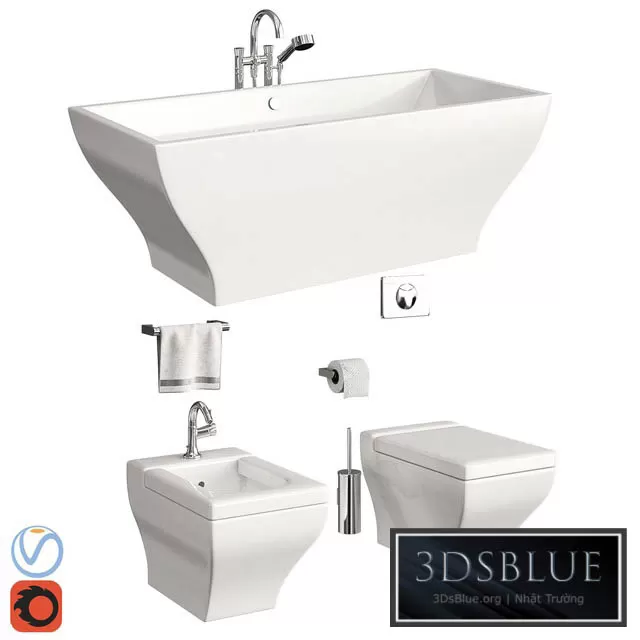 BATHROOM – TOILET & BIDET – 3DSKY Models – 1650
