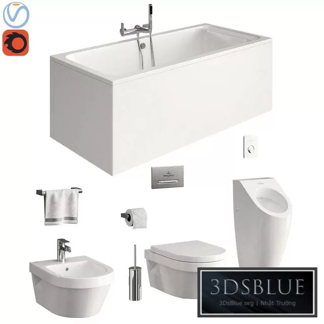 BATHROOM – TOILET & BIDET – 3DSKY Models – 1655