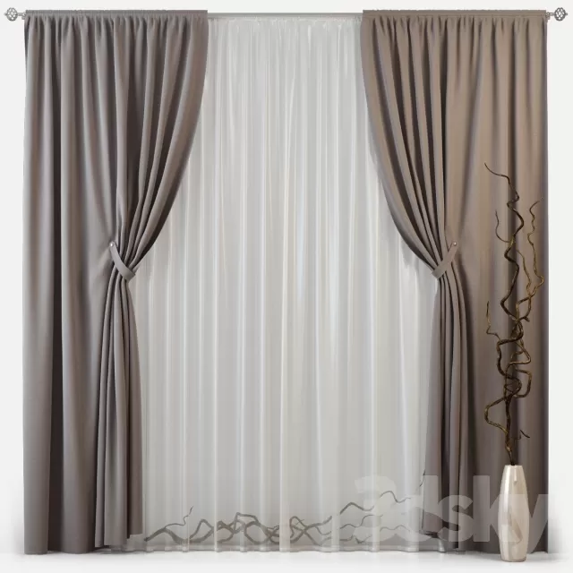 DECORATION – CURTAIN – 3DSKY MODELS – 026