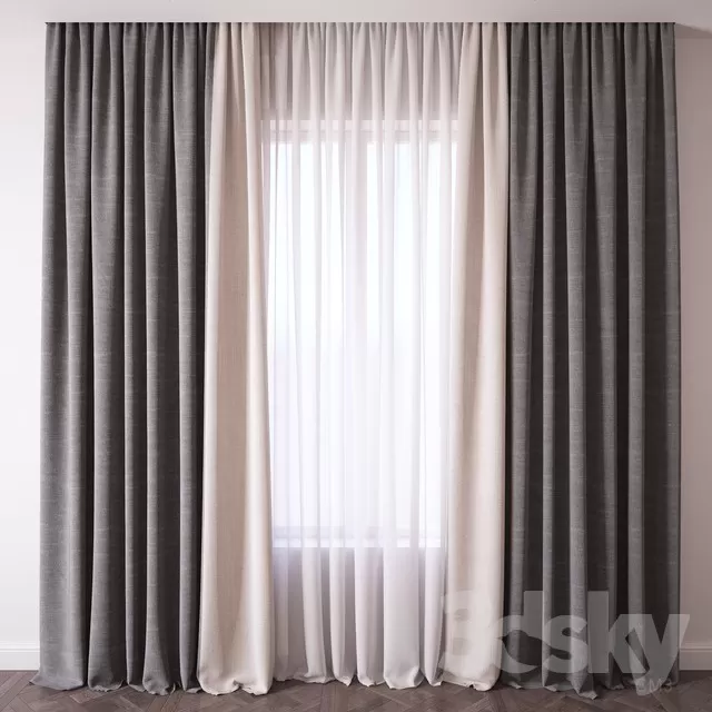 DECORATION – CURTAIN – 3DSKY MODELS – 036