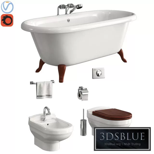 BATHROOM – TOILET & BIDET – 3DSKY Models – 1657