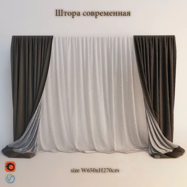 DECORATION – CURTAIN – 3DSKY MODELS – 065