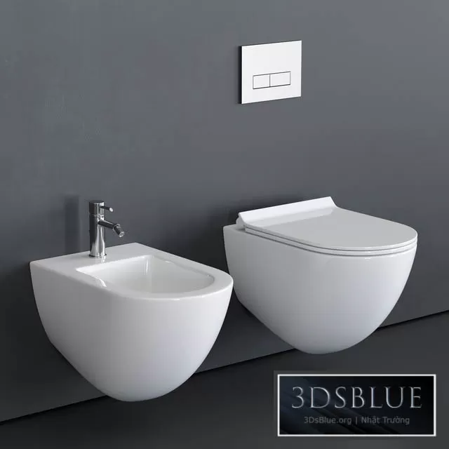 BATHROOM – TOILET & BIDET – 3DSKY Models – 1663
