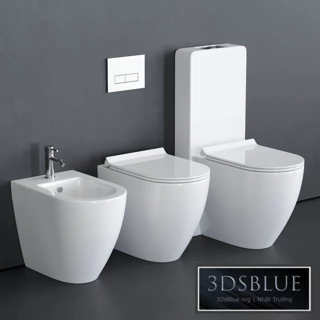BATHROOM – TOILET & BIDET – 3DSKY Models – 1664