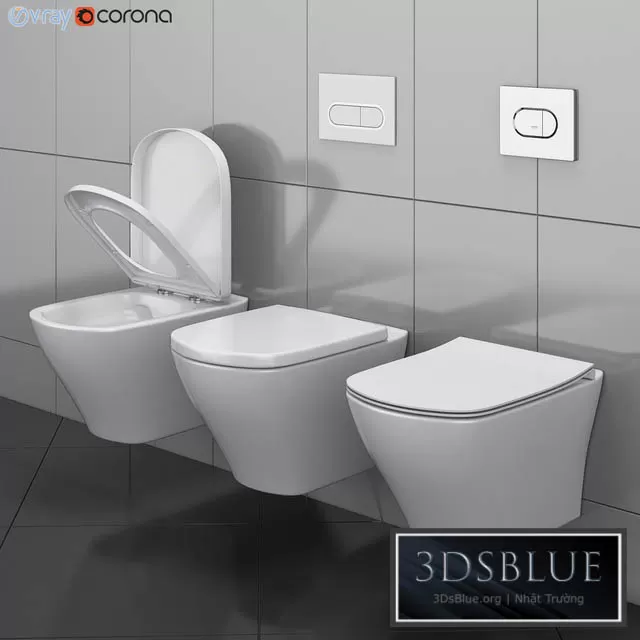 BATHROOM – TOILET & BIDET – 3DSKY Models – 1666