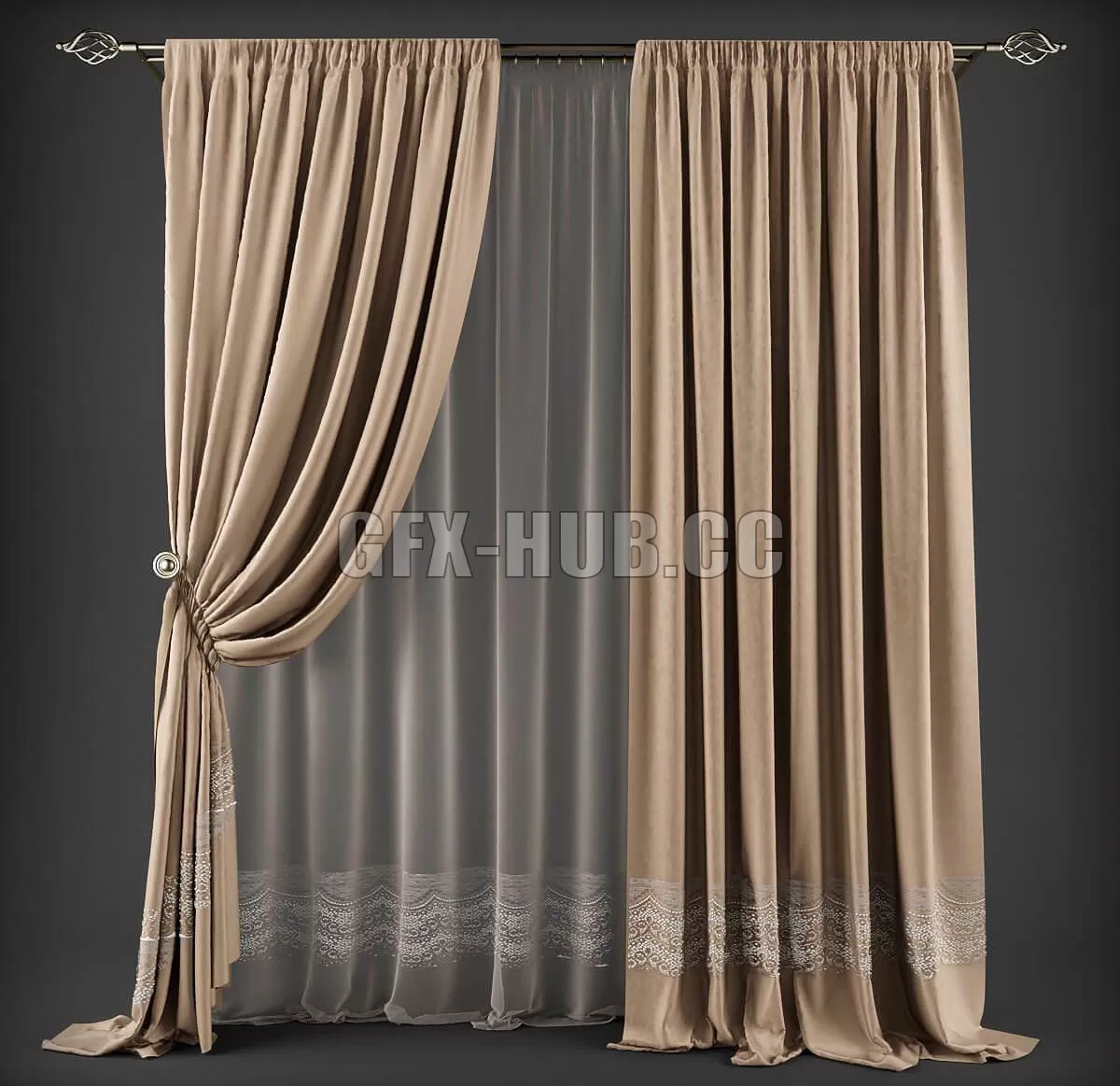 DECORATION – CURTAIN – 3DSKY MODELS – 279