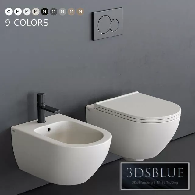 BATHROOM – TOILET & BIDET – 3DSKY Models – 1682