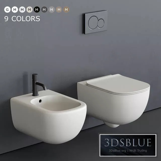 BATHROOM – TOILET & BIDET – 3DSKY Models – 1683