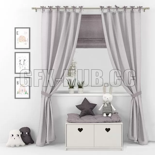 DECORATION – CURTAIN – 3DSKY MODELS – 309
