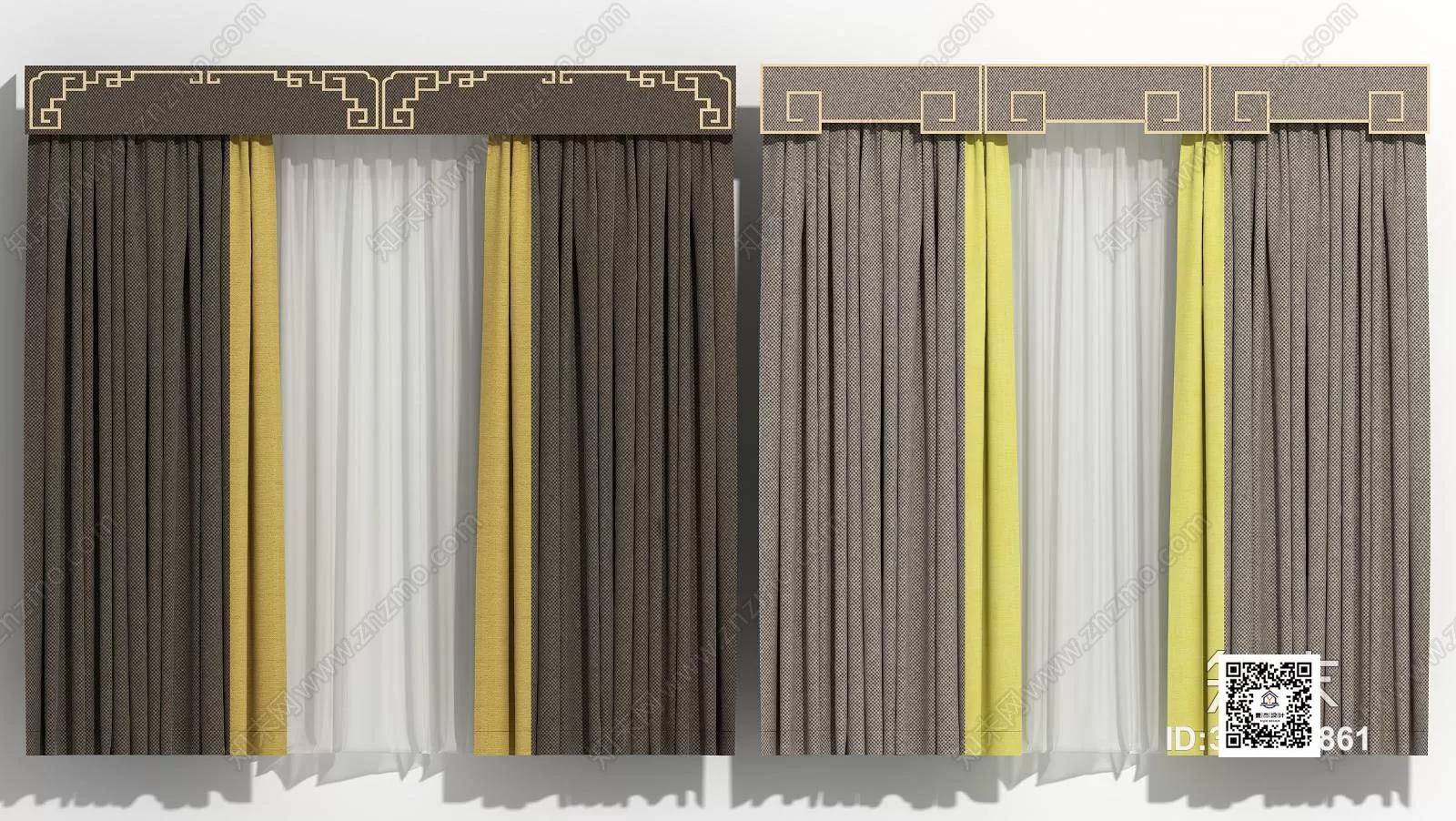 DECORATION – CURTAIN – 3DSKY MODELS – 336
