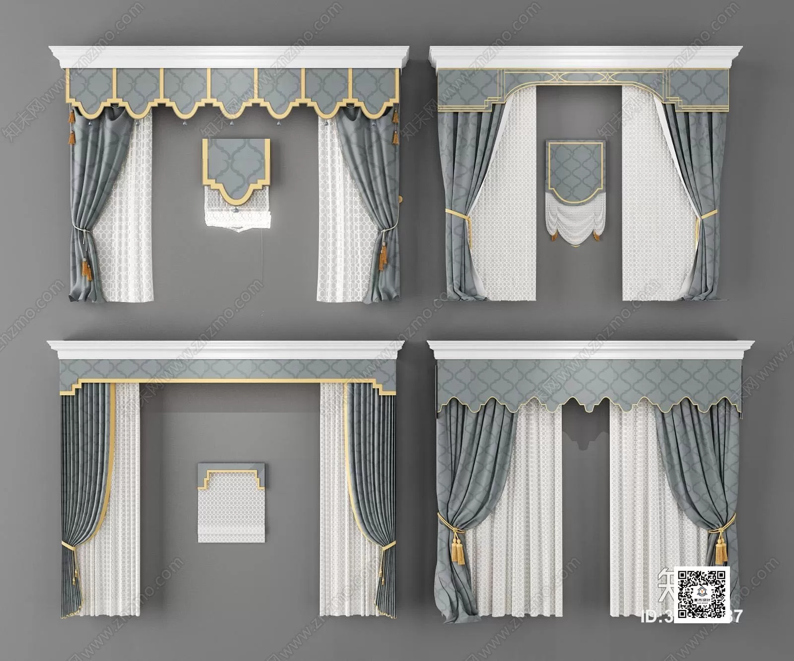 DECORATION – CURTAIN – 3DSKY MODELS – 337