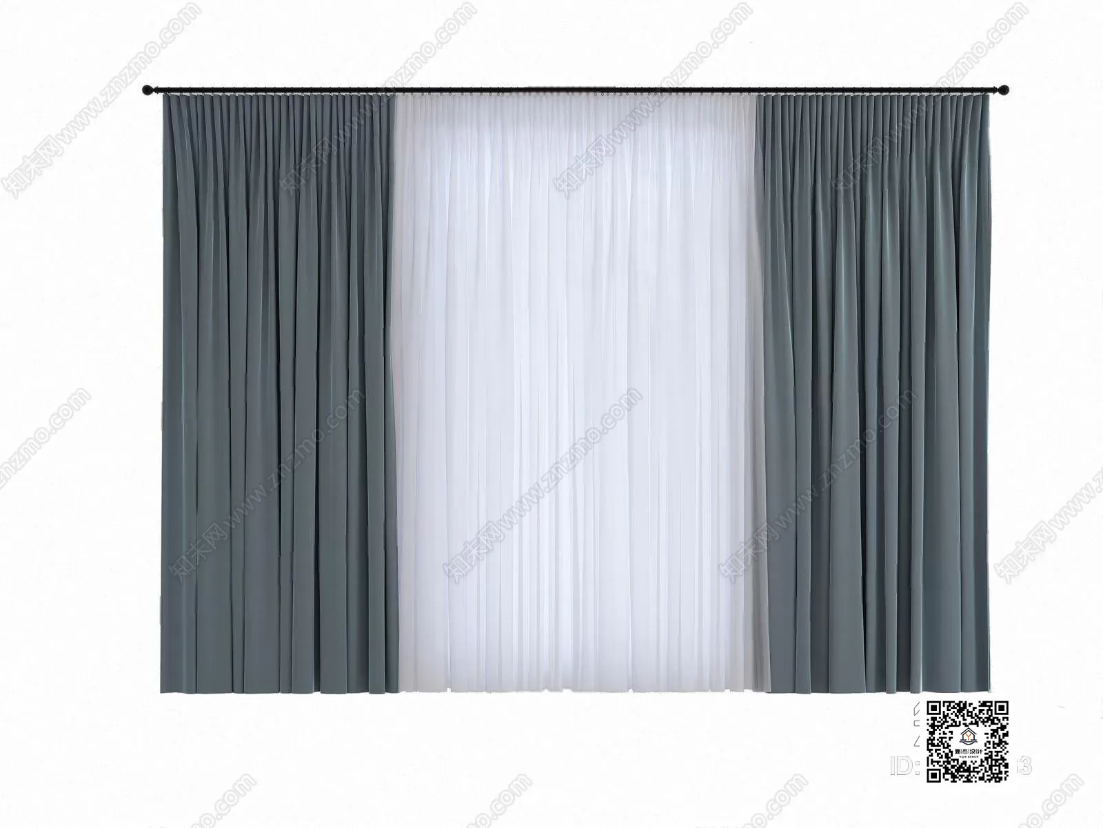 DECORATION – CURTAIN – 3DSKY MODELS – 345