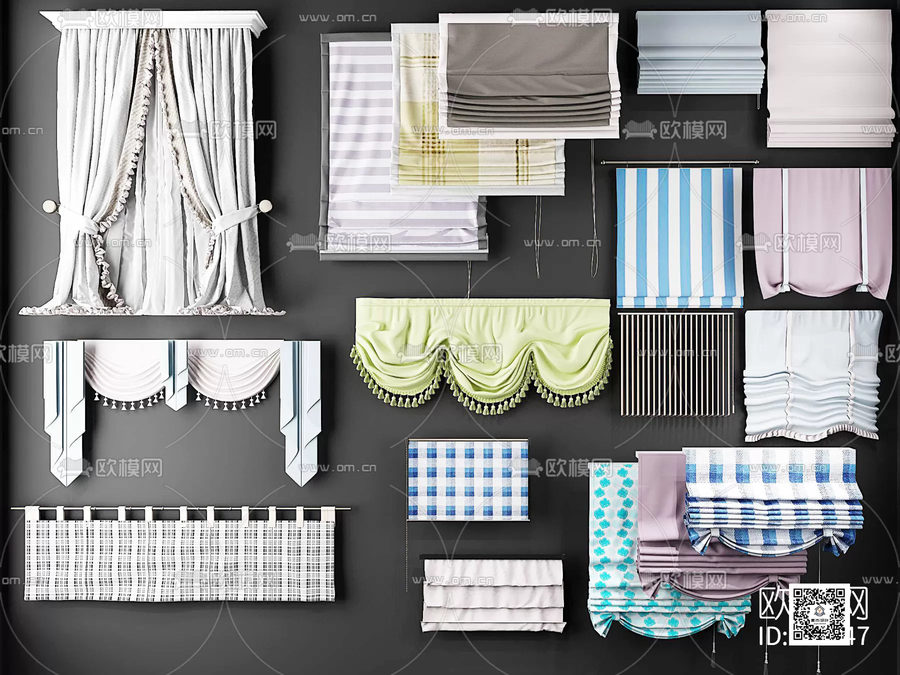 DECORATION – CURTAIN – 3DSKY MODELS – 346