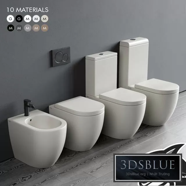 BATHROOM – TOILET & BIDET – 3DSKY Models – 1688