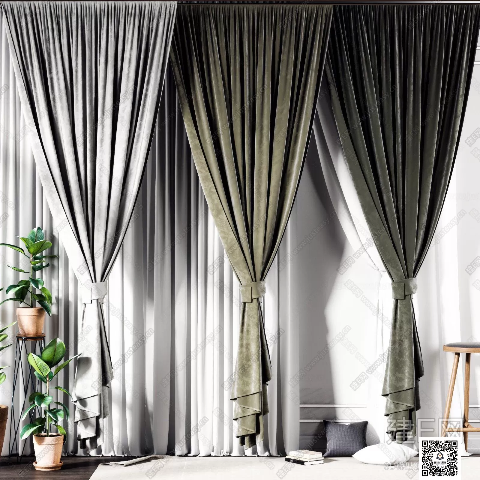 DECORATION – CURTAIN – 3DSKY MODELS – 379