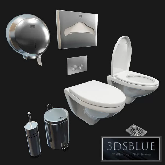 BATHROOM – TOILET & BIDET – 3DSKY Models – 1694