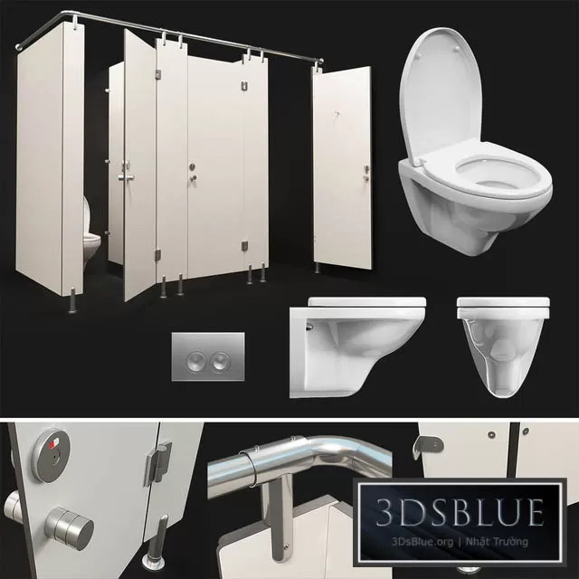 BATHROOM – TOILET & BIDET – 3DSKY Models – 1695