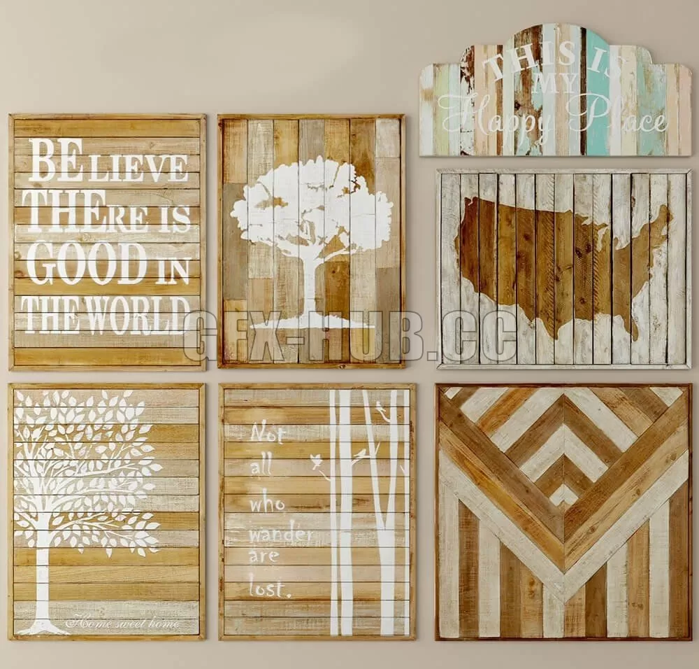 DECORATION – Decor boards pictures set 2