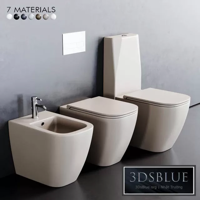 BATHROOM – TOILET & BIDET – 3DSKY Models – 1697