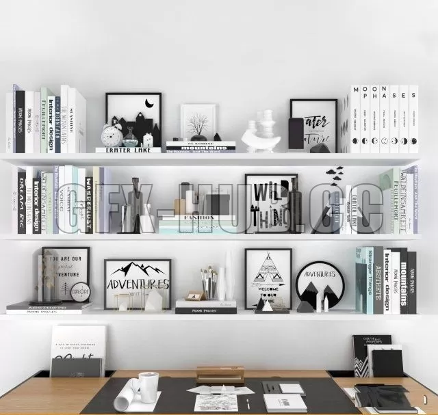 DECORATION – Decor shelf set 02