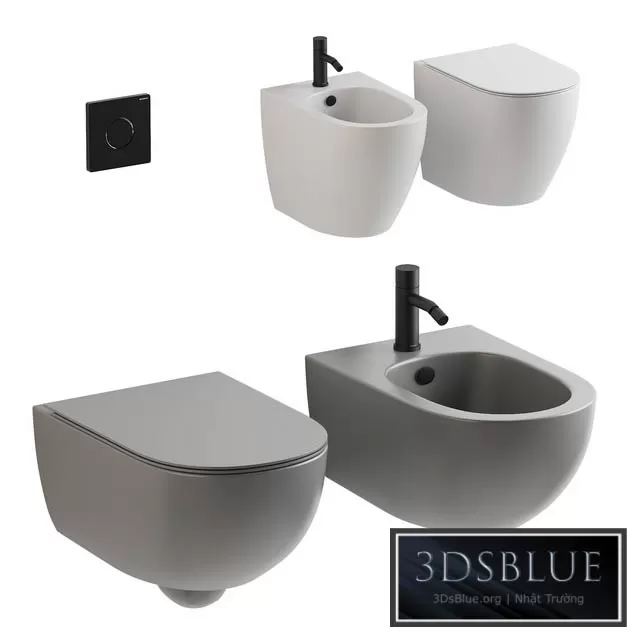 BATHROOM – TOILET & BIDET – 3DSKY Models – 1709