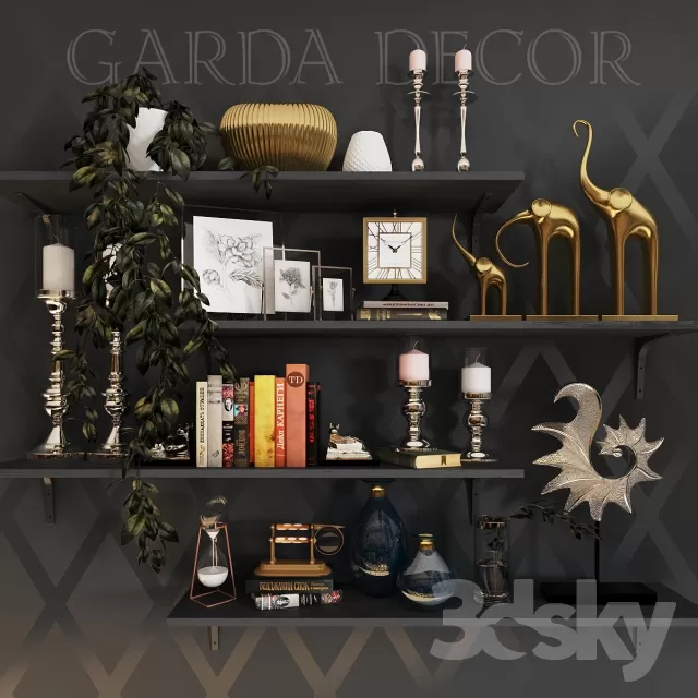 DECORATION – DECORATIVE SET – 3DS MAX MODELS – 039