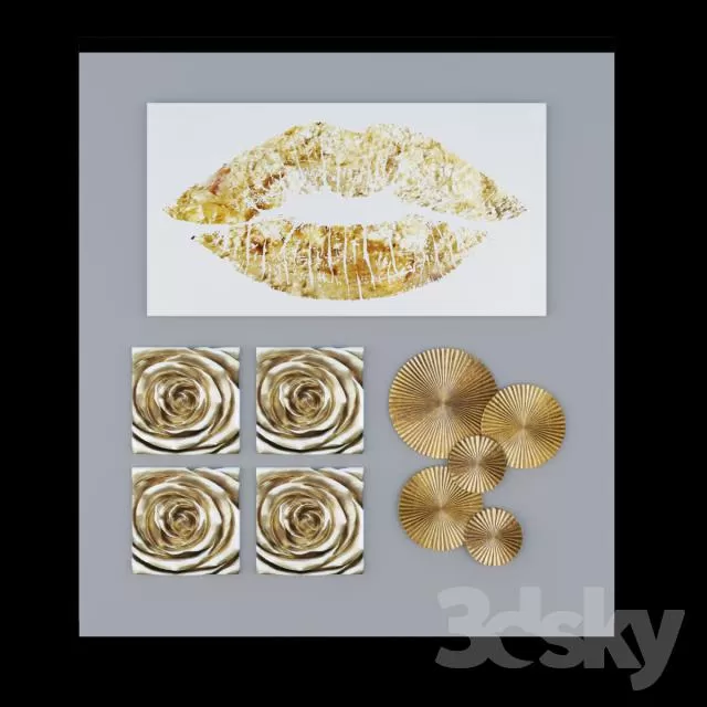 DECORATION – DECORATIVE SET – 3DS MAX MODELS – 042