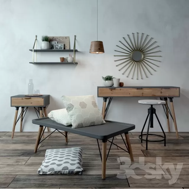 DECORATION – DECORATIVE SET – 3DS MAX MODELS – 058