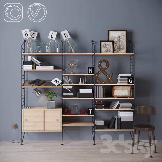 DECORATION – DECORATIVE SET – 3DS MAX MODELS – 063