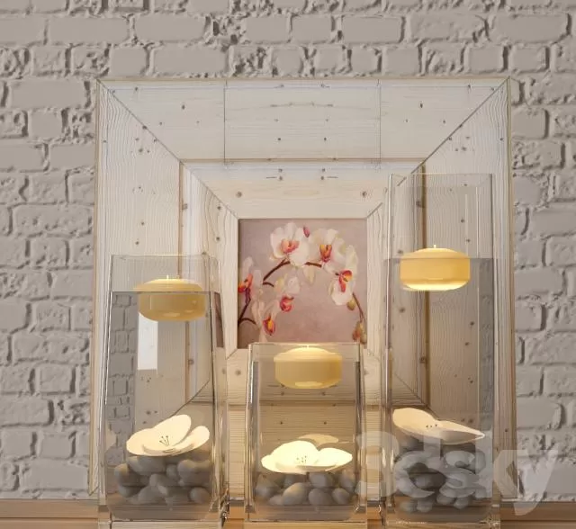 DECORATION – DECORATIVE SET – 3DS MAX MODELS – 087