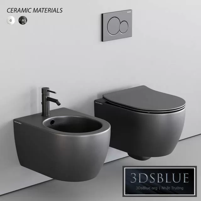 BATHROOM – TOILET & BIDET – 3DSKY Models – 1715