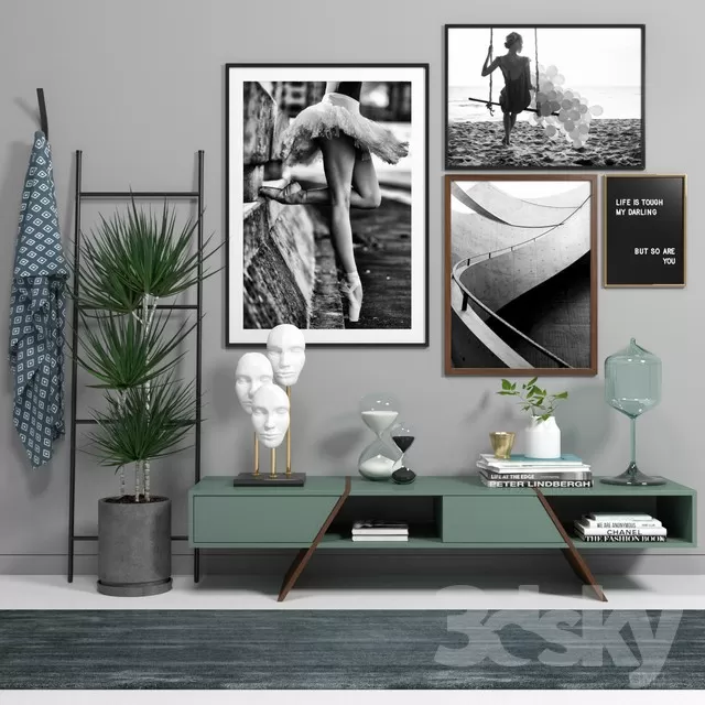 DECORATION – DECORATIVE SET – 3DS MAX MODELS – 121