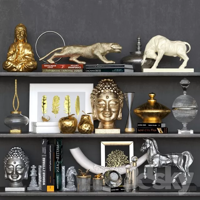 DECORATION – DECORATIVE SET – 3DS MAX MODELS – 145