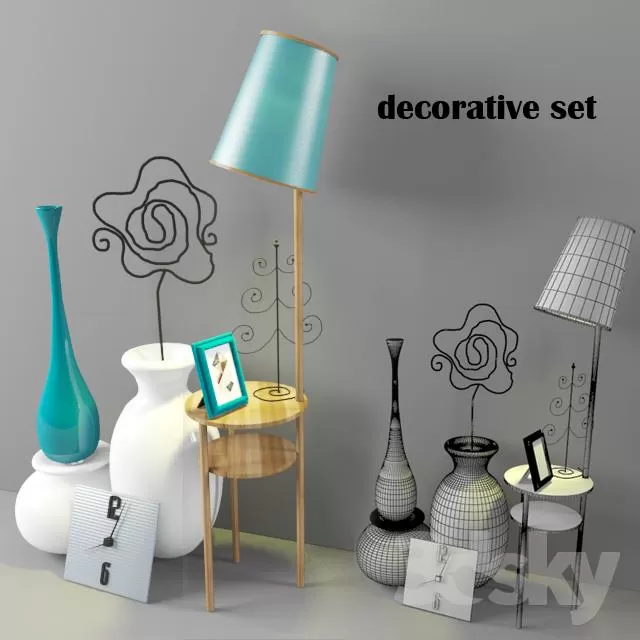 DECORATION – DECORATIVE SET – 3DS MAX MODELS – 180
