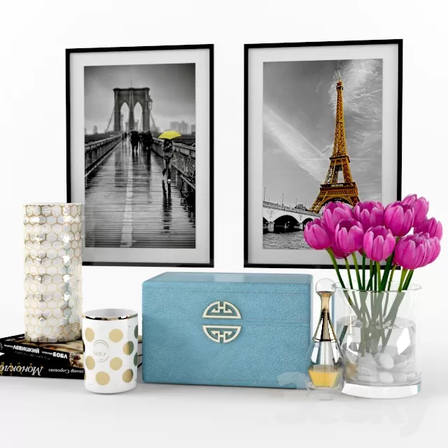 DECORATION – DECORATIVE SET – 3DS MAX MODELS – 351