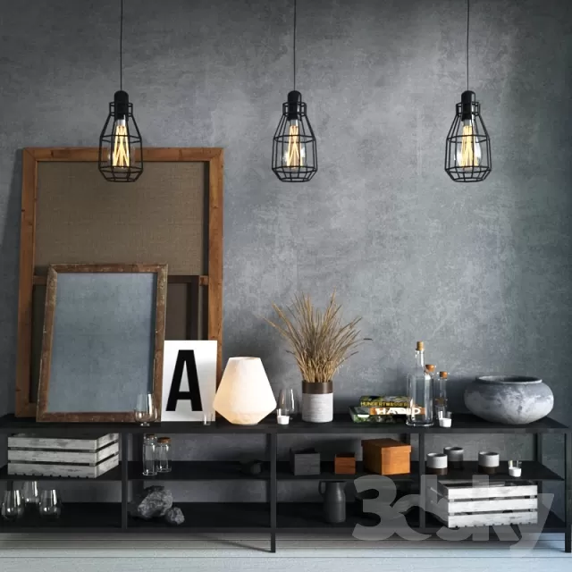 DECORATION – DECORATIVE SET – 3DS MAX MODELS – 389