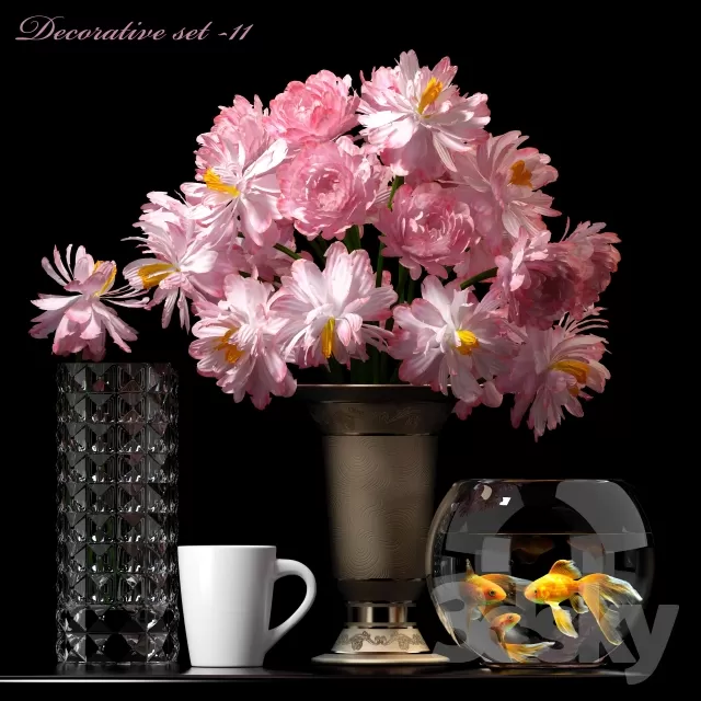 DECORATION – DECORATIVE SET – 3DS MAX MODELS – 468