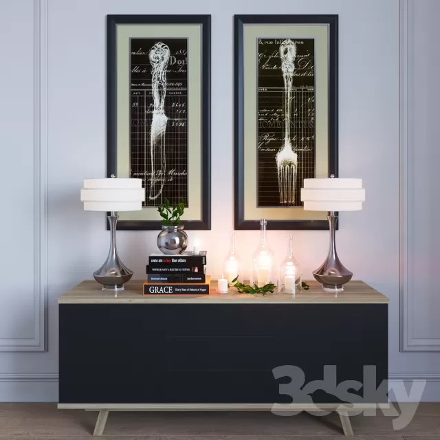 DECORATION – DECORATIVE SET – 3DS MAX MODELS – 479