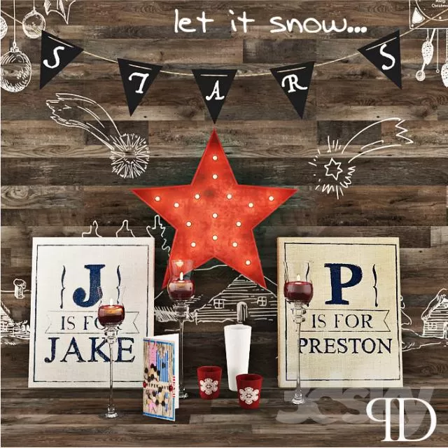 DECORATION – DECORATIVE SET – 3DS MAX MODELS – 512