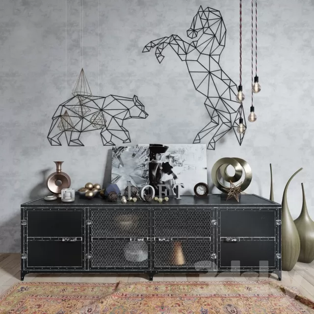 DECORATION – DECORATIVE SET – 3DS MAX MODELS – 524