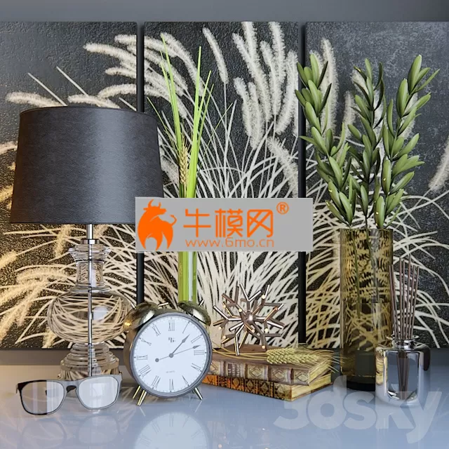 DECORATION – Decorative set with lamp Uttermost Paulinus DECORATION – Decorative set with lamp Uttermost Paulinus