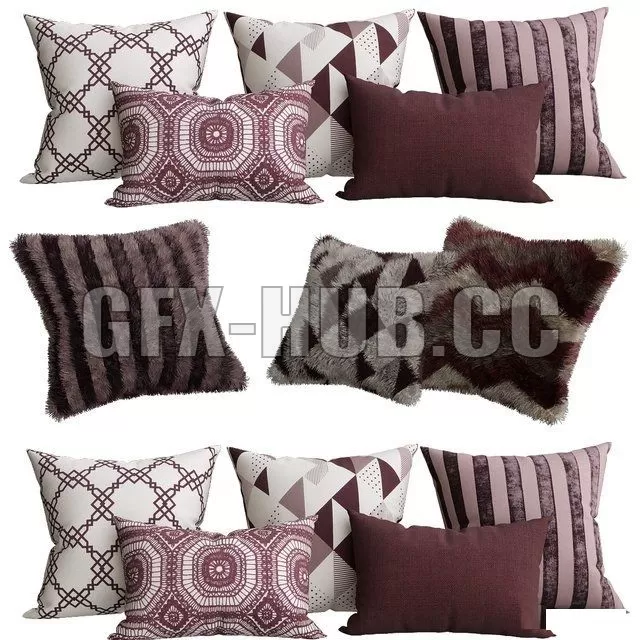 DECORATION – Purple collection of decorative pillows
