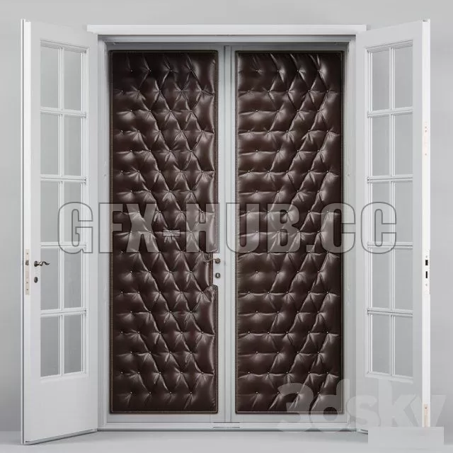 DOOR – Double Leather Tufted Glass Doors
