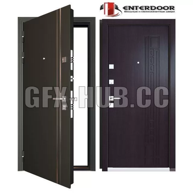 DOOR – Entrance metal door EnterDoor KvadroLine