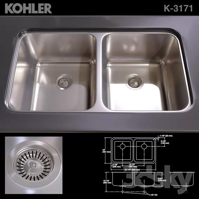 KITCHEN – SINK AND FAUSET – 3D MODELS – 004