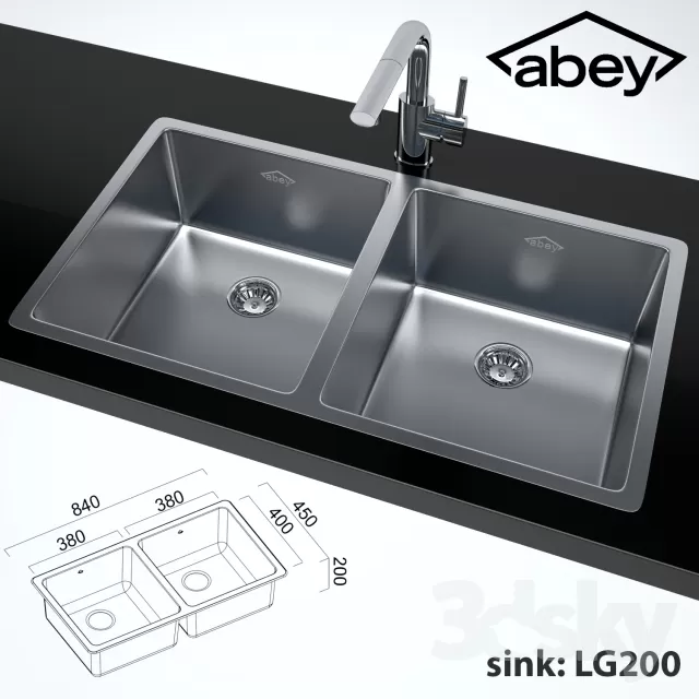 KITCHEN – SINK AND FAUSET – 3D MODELS – 007