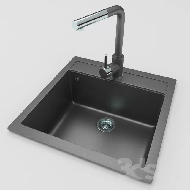 KITCHEN – SINK AND FAUSET – 3D MODELS – 008