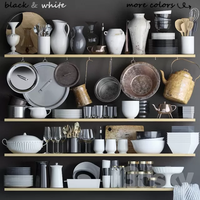 KITCHEN – TABLEWARE 3D MODELS – 180