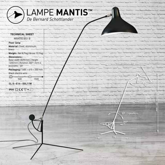 LIGHTING – FLOOR LAMP – 3DS MAX MODELS – 057