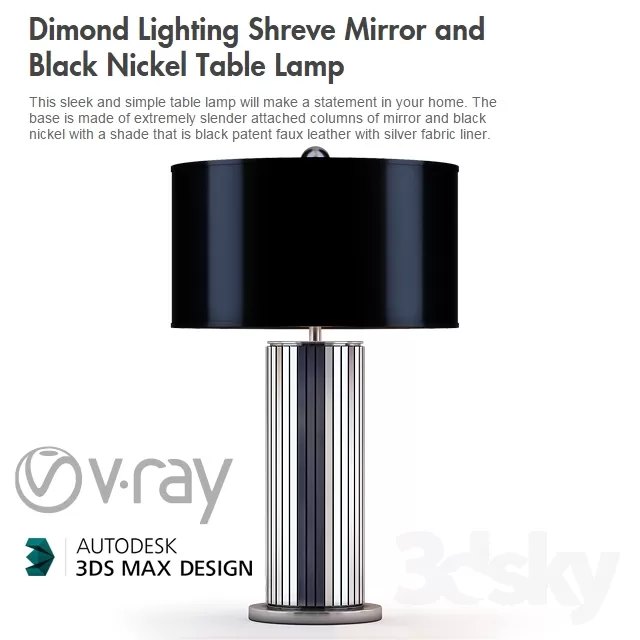 LIGHTING – TABLE LAMP – 3DSKYMODELS – 095